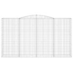 vidaXL Oblúkový gabionový kôš 2 ks 400x50x220/240cm pozinkované železo – Obrázok 4