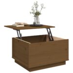 vidaXL Konferenčný stolík medovo-hnedý 60x50x35 cm borovicový masív – Obrázok 5