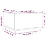 vidaXL Konferenčný stolík medovo-hnedý 60x50x35 cm borovicový masív – Obrázok 10