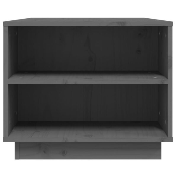 vidaXL Konferenčný stolík sivý 90x49x40,5 cm borovicový masív – Obrázok 6