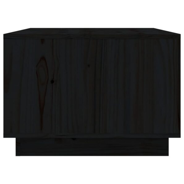 vidaXL Konferenčný stolík čierny 80x50x35 cm borovicový masív – Obrázok 7
