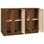 vidaXL Komoda medovohnedá 120x35x80 cm borovicový masív – Obrázok 8