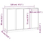 vidaXL Komoda medovohnedá 120x35x80 cm borovicový masív – Obrázok 10