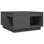 vidaXL Konferenčný stolík sivý 60x61x32,5 cm borovicový masív – Obrázok 2