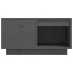 vidaXL Konferenčný stolík sivý 60x61x32,5 cm borovicový masív – Obrázok 5