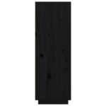 vidaXL Vysoká skrinka čierna 60x40x116,5 cm masívna borovica – Obrázok 4