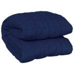 vidaXL Záťažová prikrývka modrá 220x260 cm 11 kg látka – Obrázok 3