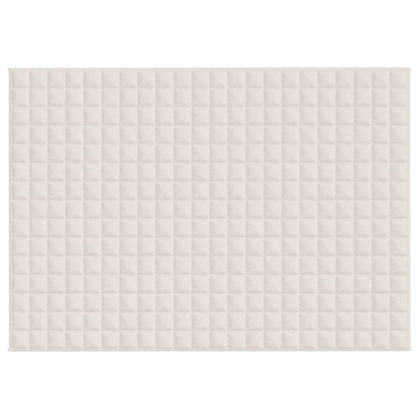 VXL8720845601249_a_en_hd_1.jpg vidaXL Záťažová prikrývka bledokrémová 155x220 cm 7 kg látka – Obrázok 2