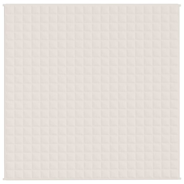 vidaXL Záťažová prikrývka bledokrémová 200x200 cm 9 kg látka – Obrázok 2
