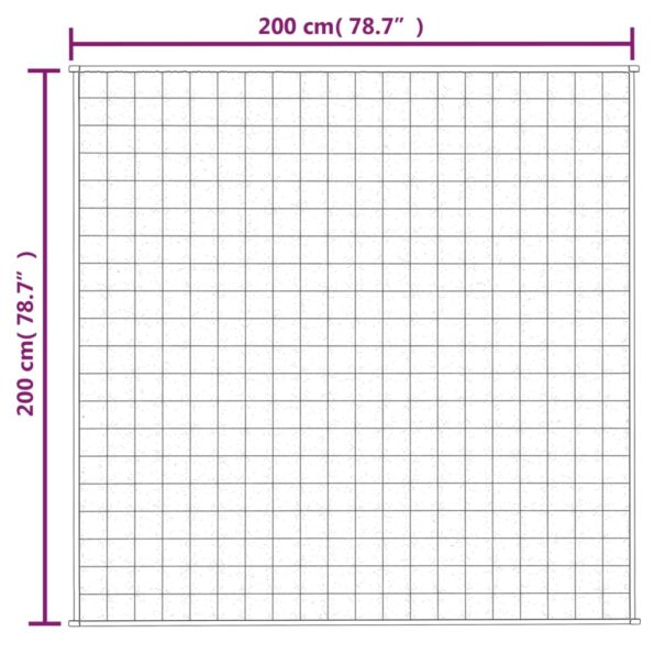 vidaXL Záťažová prikrývka bledokrémová 200x200 cm 9 kg látka – Obrázok 6
