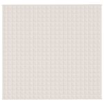 vidaXL Záťažová prikrývka bledokrémová 220x235 cm 11 kg látka – Obrázok 2
