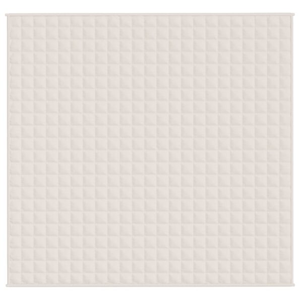 vidaXL Záťažová prikrývka bledokrémová 220x235 cm 11 kg látka – Obrázok 2