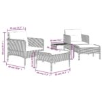 vidaXL 5-dielna záhradná sedacia súprava s vankúšmi čierna polyratan – Obrázok 8