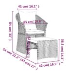 vidaXL 2-dielna záhradná sedacia súprava s vankúšmi hnedá polyratan – Obrázok 9