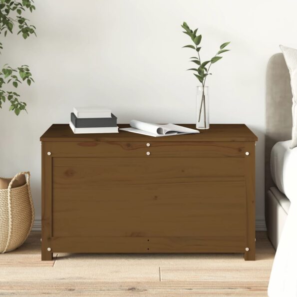 vidaXL Úložný box medovo-hnedý 80x40x45,5 cm masívna borovica – Obrázok 3