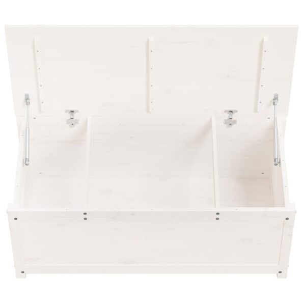 vidaXL Úložný box biely 110x50x45,5 cm masívna borovica – Obrázok 8
