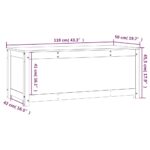 vidaXL Úložný box biely 110x50x45,5 cm masívna borovica – Obrázok 10