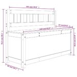 vidaXL Lavička 110x41x76,5 cm masívne borovicové drevo – Obrázok 9