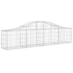 vidaXL Oblúkový gabionový kôš 200x30x40/60 cm pozinkované železo – Obrázok 2