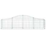 vidaXL Oblúkový gabionový kôš 200x30x40/60 cm pozinkované železo – Obrázok 3
