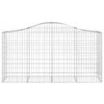 vidaXL Oblúkový gabionový kôš 200x50x100/120 cm pozinkované železo – Obrázok 3