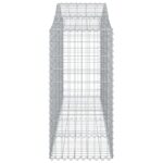 vidaXL Oblúkový gabionový kôš 200x50x100/120 cm pozinkované železo – Obrázok 4