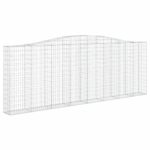 vidaXL Oblúkový gabionový kôš 400x30x140/160 cm pozinkované železo – Obrázok 2