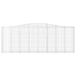 vidaXL Oblúkový gabionový kôš 400x30x140/160 cm pozinkované železo – Obrázok 3