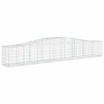 vidaXL Oblúkový gabionový kôš 400x50x60/80 cm pozinkované železo – Obrázok 2