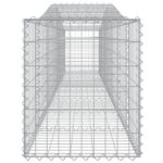 vidaXL Oblúkový gabionový kôš 400x50x60/80 cm pozinkované železo – Obrázok 4