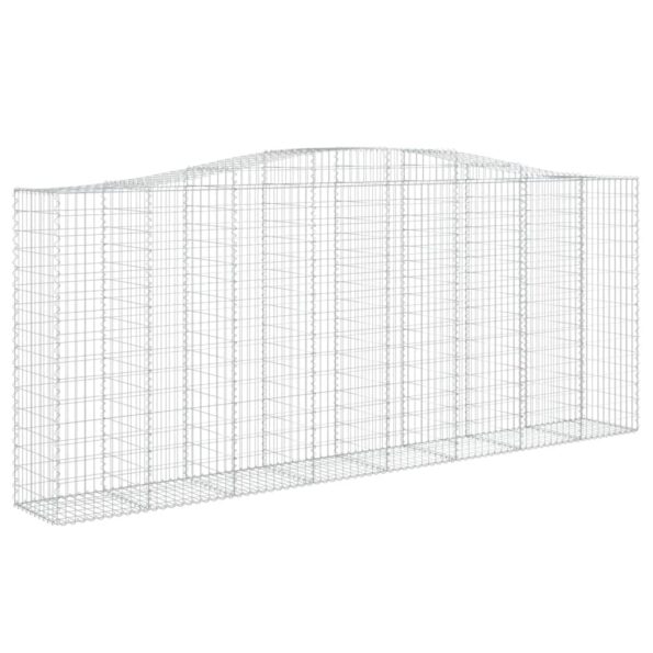 vidaXL Oblúkový gabionový kôš 400x50x160/180 cm pozinkované železo – Obrázok 2
