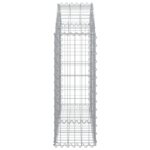 vidaXL Oblúkový gabionový kôš 100x30x80/100 cm pozinkované železo – Obrázok 4