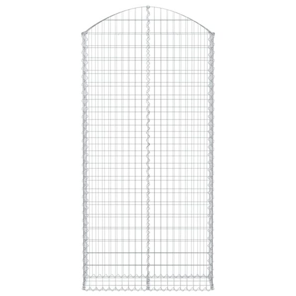 VXL8720845650933_g_en_hd_1.jpg vidaXL Oblúkový gabionový kôš 100x30x200/220 cm pozinkované železo – Obrázok 3
