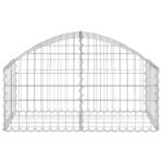 vidaXL Oblúkový gabionový kôš 100x50x40/60 cm pozinkované železo – Obrázok 3