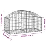vidaXL Oblúkový gabionový kôš 100x50x40/60 cm pozinkované železo – Obrázok 5