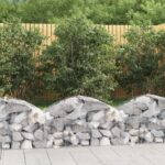 vidaXL Oblúkový gabionový kôš 100x50x40/60 cm pozinkované železo