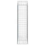 vidaXL Oblúkový gabionový kôš 100x50x180/200 cm pozinkované železo – Obrázok 4