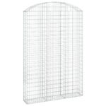 vidaXL Oblúkový gabionový kôš 150x30x220/240 cm pozinkované železo – Obrázok 2