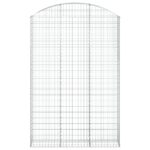 vidaXL Oblúkový gabionový kôš 150x30x220/240 cm pozinkované železo – Obrázok 3