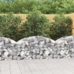 vidaXL Oblúkový gabionový kôš 150x50x60/80 cm pozinkované železo