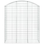 vidaXL Oblúkový gabionový kôš 150x50x160/180 cm pozinkované železo – Obrázok 3