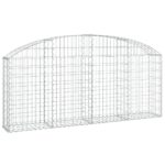 vidaXL Oblúkový gabionový kôš 200x30x80/100 cm pozinkované železo – Obrázok 2