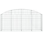 vidaXL Oblúkový gabionový kôš 200x30x80/100 cm pozinkované železo – Obrázok 3