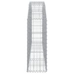 vidaXL Oblúkový gabionový kôš 200x30x80/100 cm pozinkované železo – Obrázok 4