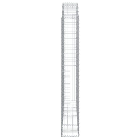 vidaXL Oblúkový gabionový kôš 200x30x200/220 cm pozinkované železo – Obrázok 4