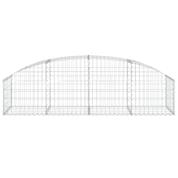 vidaXL Oblúkový gabionový kôš 200x50x40/60 cm pozinkované železo – Obrázok 3