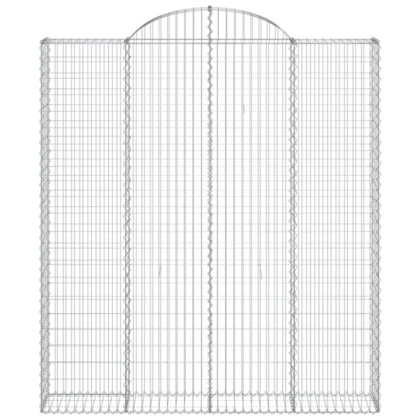 vidaXL Oblúkový gabionový kôš 200x30x220/240 cm pozinkované železo – Obrázok 3