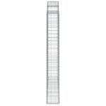 vidaXL Oblúkový gabionový kôš 200x30x220/240 cm pozinkované železo – Obrázok 4