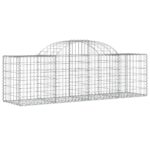 vidaXL Oblúkový gabionový kôš 200x50x60/80 cm pozinkované železo – Obrázok 2