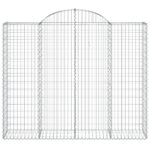 vidaXL Oblúkový gabionový kôš 200x50x160/180 cm pozinkované železo – Obrázok 3